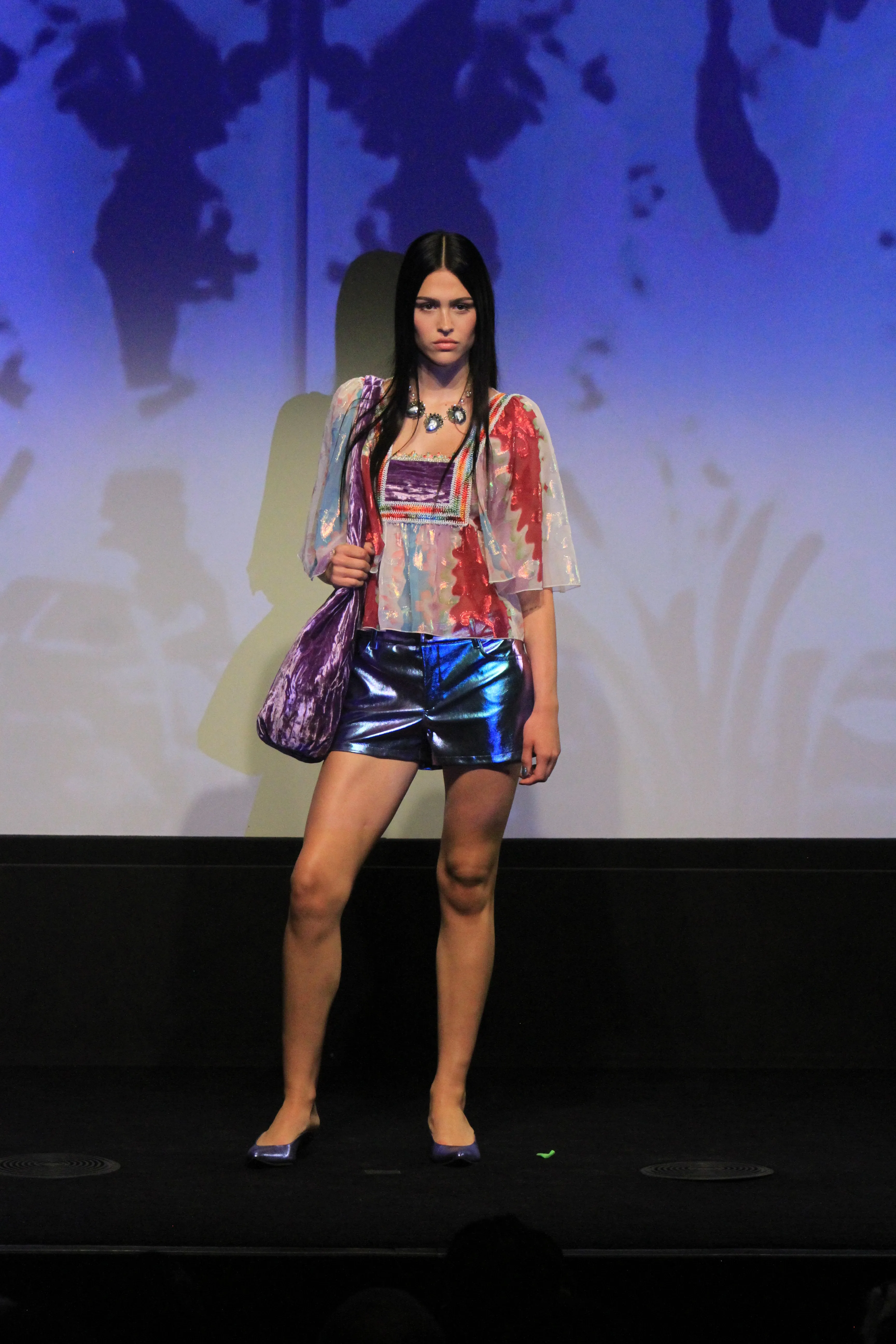 Metallic Faux Leather Shorts