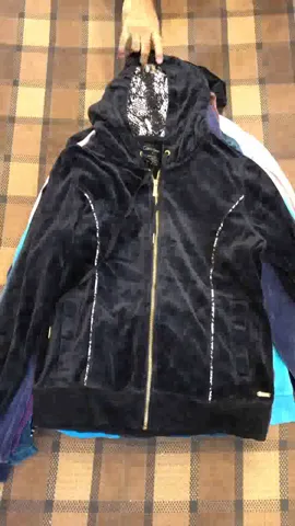 Mix Brand Velour Zipper Jacket Uppers including Tommy Hilfiger, Adidas, Calvin Klein, and other brands